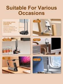 Excelente soporte plegable y retráctil para teléfono portátil, con múltiples ángulos y rotación, Mini y ligero, Accesorio de soporte para teléfono móvil adecuado para viajes y hogar, compatible con iPhone y Android, regalo ideal para cumpleaños, familia y amigos