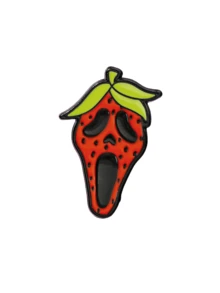万圣节草莓珐琅别针时尚装饰胸针饰品翻领包徽章珠宝礼品 2025 新款办公室配饰衬衫夹克圣诞节秋冬配饰，适合青少年、青年、男士、休闲、户外、运动、度假、毕业礼物、生日、日常穿着衣服别针有趣可爱的教师礼物 - 彩色 - 查看 3