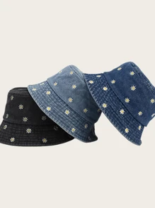 Pălăriile tip găleată cu broderie retro pentru femei, la modă, sunt potrivite pentru ieșirile zilnice ale femeilor, vacanțele de călătorie, sporturile în aer liber etc.