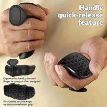 2片装防滑健身握把垫 - 硅胶防滑掌托，符合人体工程学设计，握感舒适，适用于各种锻炼，如硬拉、杠铃、哑铃、举重等。完美的圣诞礼物。 - 彩色 - 查看 3