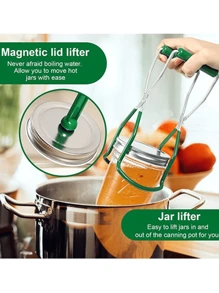 6 Stücke Dosenöffner Set aus Edelstahl, beinhaltet Dosengreifer, Klappregal, Klemme und Weithalstrichter - komplettes multifunktionales Set, geeignet für Grillen, Outdoor-Kochen und Einmachen - tolles Geschenk für Hobby- und Profiköche