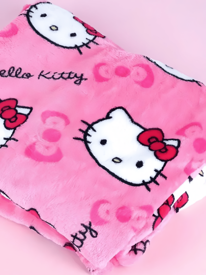 Sanrio Hello Kitty Fleece Allover Print Warm Fluffy Pajama Pants, Versatile Sweet Fuchsia Loungewear Tro rs Schattige Cartoon Zachte Skin Friendly Feel, All Occasions, Essential Couples, Best Friends, Birthdays, Holidays, Fall Cozy view 7