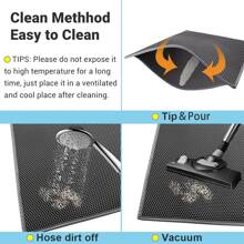 1 pièce de tapis à litière pour chat à double couche, tapis de nettoyage antidérapant pour animaux de compagnie pour ramasser la litière, tapis de boîte à litière pour chien/chat imperméable, tapis à litière pour chat facile à nettoyer, tapis antidérapant pour animaux de compagnie convenant aux chats et aux chiens, tapis anti-éclaboussures à double couche