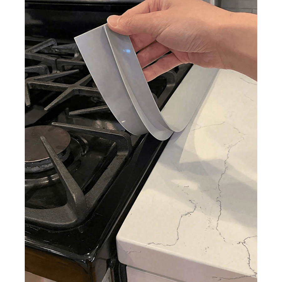 1 pezzo / 2 pezzi Set di strisce in silicone, strisce per piano cottura, strisce resistenti a olio e macchie per cucina, guarnizione in silicone, set di tappetini per piano cottura a gas, tappetino per piano cottura a gas