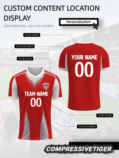 Customizable Adult Sports Club Training Sweatshirt, With Name, Number And Team Logo Printed Front And Back, Comfortable And Fitted, Suitable For Casual, Gathering And Daily Wear. Personalized Pattern/Logo/Name/Number Men's Sports Hoodie, Quick-Drying And Breathable, Suitable For Football, Badminton, Volleyball And Other Sports, Wear In Spring And Summer.,Gym Wear