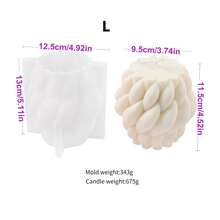 DIY Geometric Art Candle Silicone Mold-Easy Release 3D Drip Design- Aroma Diffuser Stone & Wax Melt Crafts For Birthdays, Valentine's, Easter & Holiday Gifts - White - View 15