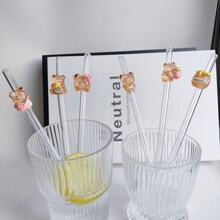 A Variety Of Elements To Choose From, Heat-Resistant, Anti-Scalding, Anti-Drop, Reusable Glass Straw, Accessory Juice Straw, Cup Curved Straw, Easy To Clean, Easy To Store, Beautifully Packaged As The First Choice Of Souvenir