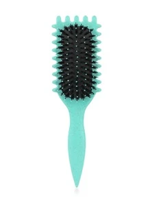 Cepillo definidor de rizos, cepillo para cabello rizado, cepillo de estilo para definir rizos, para peinar y dar forma a los rizos en todos los estilos de cabello para reducir el jalón, cepillo de cabello, peine, herramientas de cabello, productos y accesorios de cabello para barbería, salón de belleza y viaje
