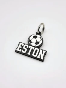 1 paquete Llavero personalizado con nombre y opción de varios deportes, impreso en 3D en plástico, accesorio de regalo con tema deportivo, multicolor, mini pelota, para cumpleaños, aniversarios, graduaciones, días de juego, con lentejuelas, colorido, lindo, adorable, estilo Y2K, kawaii, divertido, elegante, personalizado, único, ideal para ella, novia, niños, familia, amigos, organizador de viaje - Multicolor - Ver 19
