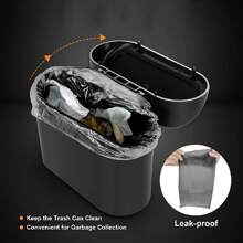 1 Stück Auto Müllbeutel Organizer, Mini auslaufsicher mit Deckel zum Drücken Ein/Aus Müllbeutel mit Klapptop, Auto Mülleimer, Auto Aufbewahrungsbox, Mini Auto Mülleimer, Auto Aufbewahrungsbox, multifunktionaler Mülleimer, essenzielles Auto Zubehör für Auto Büro Küche Schlafzimmer Geschenk für Damen Aufbewahrungs-Organizer Reisenotwendigkeiten Rückkehr zur Schule Dorm Aufbewahrung