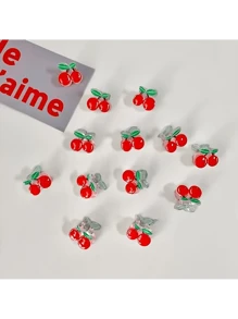 10 Stück Neue Bonbon-Farbe Mini Clips, Cartoon Kinder süße kleine Haarspangen, Princess Pony Haarklammern, Kirsche Mode Haraccessoires, Elegante Haarklammern