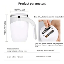 RAF Tasse à remuer entièrement automatique, tasse à café électrique multifonctionnelle, tasse rotative magnétique en acier inoxydable pour les personnes paresseuses, tasse à lait, mug