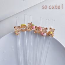 A Variety Of Elements To Choose From, Heat-Resistant, Anti-Scalding, Anti-Drop, Reusable Glass Straw, Accessory Juice Straw, Cup Curved Straw, Easy To Clean, Easy To Store, Beautifully Packaged As The First Choice Of Souvenir