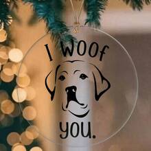 Regalo de placa acrílica de 5 piezas con dibujo de perro animal, colgante redondo transparente, regalo de boda, cumpleaños y vacaciones con cordón para colgar Halloween, set de placas acrílicas animal perro, colgante decorativo transparente, regalo ideal para boda, cumpleaños, Halloween y fiestas otoñales emotivas. - 5 artículos - Ver 1