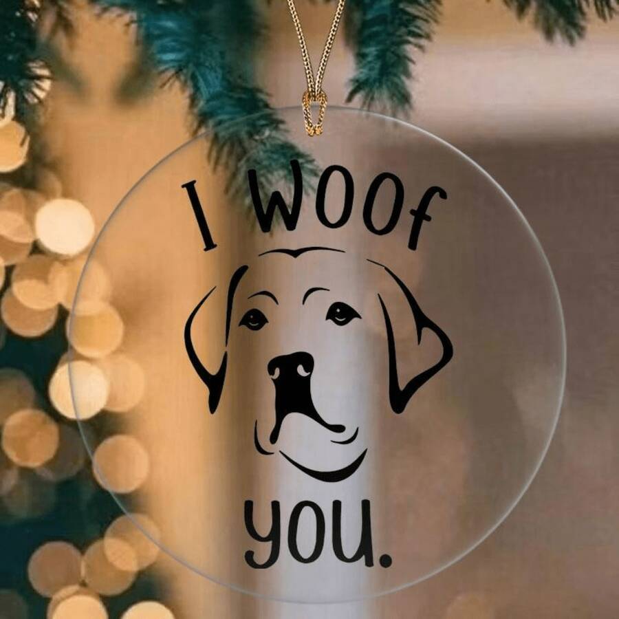 Regalo de placa acrílica de 5 piezas con dibujo de perro animal, colgante redondo transparente, regalo de boda, cumpleaños y vacaciones con cordón para colgar Halloween, set de placas acrílicas animal perro, colgante decorativo transparente, regalo ideal para boda, cumpleaños, Halloween y fiestas otoñales emotivas. - 5 artículos - Ver 1