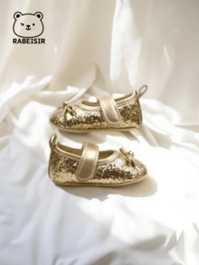 新品婴儿/幼儿闪光运动鞋，韩版风格，休闲时尚。防滑设计，防止鞋子脱落。时尚风格。