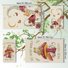 2 Stücke Boho Frosch & Pilz Design Küchentücher, super weich & saugfähig Mikrofaser Handtücher, Cartoon Pflanzen Muster, Vliesstoff, Landhausstil Geschirrtücher, für Badezimmer und Heim Dekoration Schulanfang