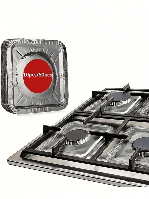 10 pièces/20 pièces Couvre-protection en feuille d'aluminium pour cuisinière à gaz, résistant à la chaleur, étanche, anti-éclaboussures, tapis de protection de cuisinière de cuisine