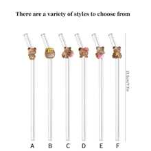 A Variety Of Elements To Choose From, Heat-Resistant, Anti-Scalding, Anti-Drop, Reusable Glass Straw, Accessory Juice Straw, Cup Curved Straw, Easy To Clean, Easy To Store, Beautifully Packaged As The First Choice Of Souvenir