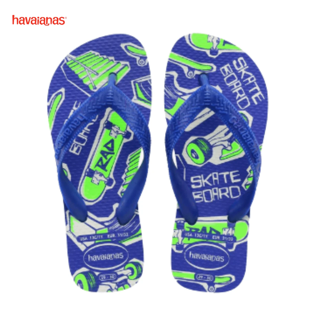Havaianas Sports Children's Flip Flops - Blue and White - View 1