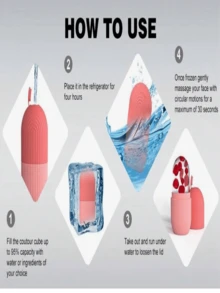 5 Pieces Of Facial And Eye Ice Roller Facial Skin Care Tool 2-In-1 Facial And Eye Ice Roller - Reduces Swelling, 1 Piece Relieves Migraine, Naturally Regulates The Skin, Eliminates Swollen Eye Bags, Reduces Migraine Pain - Reusable Silicone Ice Mold And Pink Jade Roller Scraping Set, Resin Facial Tool Skin, Facial, Eye, Neck Facial Massage Natural Beauty And Skincare Tool - Multicolor - View 7