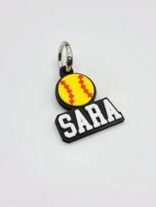 1 paquete Llavero personalizado con nombre y opción de varios deportes, impreso en 3D en plástico, accesorio de regalo con tema deportivo, multicolor, mini pelota, para cumpleaños, aniversarios, graduaciones, días de juego, con lentejuelas, colorido, lindo, adorable, estilo Y2K, kawaii, divertido, elegante, personalizado, único, ideal para ella, novia, niños, familia, amigos, organizador de viaje - Multicolor - Ver 14