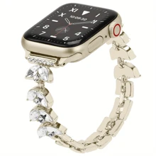 Metal Watch Straps For Women - Applicable To Ultra Se 10 9 8 7 6 5 4 3 2 1 Applicable To 44mm, 40mm, 45mm, 41mm, 49mm, 42mm, 38mm Women's Watch Straps (Excluding Watches)