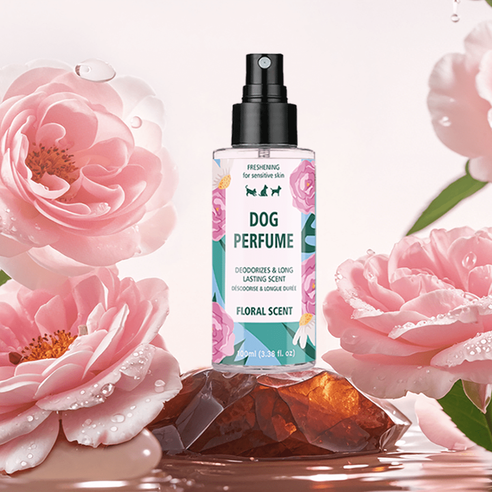 ORIMINOPET Perfume para perros - Desodorante con aroma natural a rosa para perros y gatos - Larga duración - Fragancia profesional 100ml