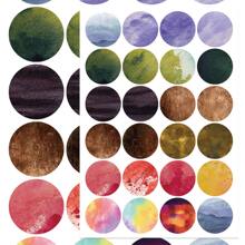 8pcs Monet Garden Round Dot Stickers For Notebook, Ledger, Skateboard, Water Cup, Photo Frame, Photo Album, Decoration, Great Gift For Halloween, Christmas School Supplies, Back To School