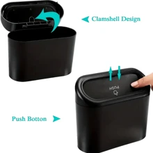 1 Stück Auto Müllbeutel Organizer, Mini auslaufsicher mit Deckel zum Drücken Ein/Aus Müllbeutel mit Klapptop, Auto Mülleimer, Auto Aufbewahrungsbox, Mini Auto Mülleimer, Auto Aufbewahrungsbox, multifunktionaler Mülleimer, essenzielles Auto Zubehör für Auto Büro Küche Schlafzimmer Geschenk für Damen Aufbewahrungs-Organizer Reisenotwendigkeiten Rückkehr zur Schule Dorm Aufbewahrung