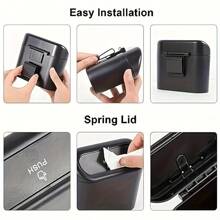 1 Stück Auto Müllbeutel Organizer, Mini auslaufsicher mit Deckel zum Drücken Ein/Aus Müllbeutel mit Klapptop, Auto Mülleimer, Auto Aufbewahrungsbox, Mini Auto Mülleimer, Auto Aufbewahrungsbox, multifunktionaler Mülleimer, essenzielles Auto Zubehör für Auto Büro Küche Schlafzimmer Geschenk für Damen Aufbewahrungs-Organizer Reisenotwendigkeiten Rückkehr zur Schule Dorm Aufbewahrung