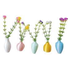 5PCS Cute Mini Vase Magnets For Fridge Tiny Magnetic Bud Vases For Women Flower Pots For Refrigerator Decor Kitchen Home Thoughtful For Plant Lovers - Multicolor - View 8