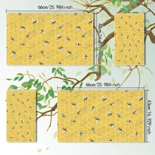 2 pièces/set Serviettes de cuisine à motif abeille jaune d'été, chiffons de vaisselle décoratifs saisonniers pour la maison, retour à l'école