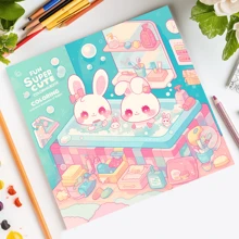 25 Pages Premium Thick Cartoon Coloring Book With Rich Illustrations, Art Sketchbook With Single-Sided Illustrations, Suitable For Adults And Teenagers, Suitable For Relaxation And Creativity, Ideal Gift For Easter, Mother's Day, Halloween, Thanksgiving, Christmas And Other Holiday Parties,Back To School,School Supplies