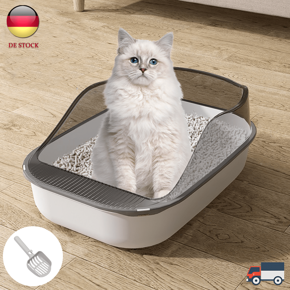 Katzentoilette Katzenklo mit Katzenstreuschaufel Katzen WC Schalentoilette XXL