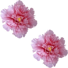 2PCS Artificial Large Peony Flower 15.7in Fake Flower Wedding Background Arch Decoration Garden Party Shopping Mall Window Display Studio Props - 玫紅色 - 查看 6