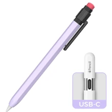 1pc Compatible With Apple Pencil Pro Case And Apple Pencil 2nd Generation Sleeve Silicone Cover Perfect Grip Skin, Classic Design With Sturdy Clip Compatible With Apple Pencil 1st Generation