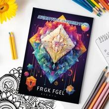 25 Pages Premium Thick Coloring Book With Rich Illustrations, Creative Geometric Design, Fun And Playful, Decompressing, Art Sketchbook With Single-Sided Illustrations, Suitable For Adults And Teenagers, Suitable For Relaxation And Creativity, Ideal Gift For Easter, Mother's Day, Halloween, Thanksgiving, Christmas And Other Holiday Parties,Back To School,School Supplies