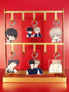 1pc BL Comic Anime Manhwa "Lost In The Cloud" Acrylic Keychain Series Cute Cartoon Keyring Bag, Suitcase Accessory Phone Pendant Car Ornament. - Multicolor - View 4