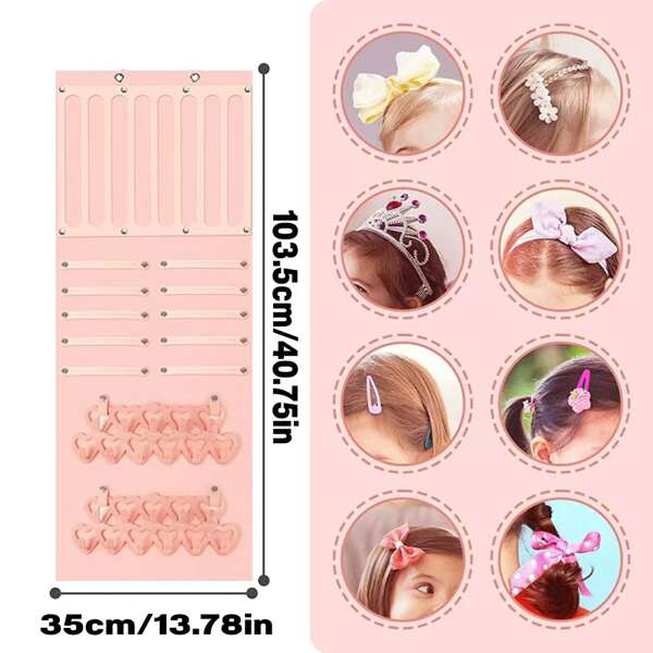 1 pieza Organizador de almacenamiento de accesorios para el cabello de pared multifuncional