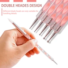 5/10 Piece DIY Soft Ceramic Clay Carving Tool Set - Multi Functional Cake Oil Carving Rubber Craft Brush Polymer Modeling Tool Set, Polymer Modeling Clay Carving Tool, Pointillist, Silicone Tip, Spherical Touchpen, Ceramic Clay Indenting Tool Set, Suitable For Creative Craft Projects