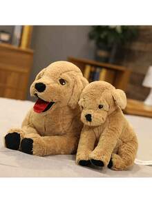 1 件可爱有趣的大红狗/拉布拉多坐姿毛绒玩具装饰，适合送礼或室内展示，圣诞礼物