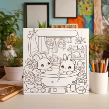 25 Pages Premium Thick Cartoon Coloring Book With Rich Illustrations, Art Sketchbook With Single-Sided Illustrations, Suitable For Adults And Teenagers, Suitable For Relaxation And Creativity, Ideal Gift For Easter, Mother's Day, Halloween, Thanksgiving, Christmas And Other Holiday Parties,Back To School,School Supplies