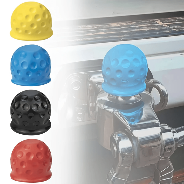 5 cm Universal Anhängerkupplung Gummikappe Schwarz, Blau, Rot, Gelb zum Schutz für Wohnwagen-Anhänger