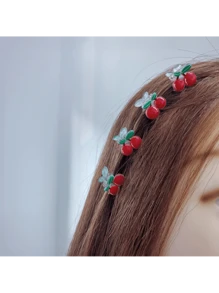 10 Stück Neue Bonbon-Farbe Mini Clips, Cartoon Kinder süße kleine Haarspangen, Princess Pony Haarklammern, Kirsche Mode Haraccessoires, Elegante Haarklammern