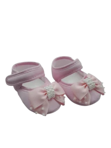 Baby Shoes - Girl's Christening Doll Shoes - Màu Hồng baby - Xem 3