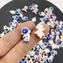 10/20/30/50pcs Random Mini Space Rocket Astronaut Planet Series Embellishments Resin Flat Back For DIY Crafting, Scrapbooking, Hair Accessories, Phone Cases, Keychains & Charms For DIY Jewelry Making Accessories Materials