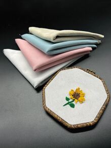 [4 waschbare Farben] Premium Leinengewebe, 50 cm x 50 cm - geeignet für Kreuzstich, Stickerei, DIY Basteleien, Puppenkleidung, Sofakissen und Dekorationen für Feiertage | nur Handwäsche, Mehrfarbig