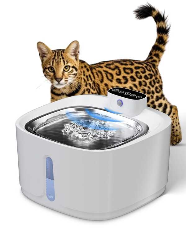 无线猫咪饮水器 - 3.2L 猫咪饮水器，带运动传感器，静音自动饮水机，适用于猫狗，可充电电池供电