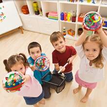 1 Stück 100-Schritt 3D Puzzle Ball Kinder Herausforderung Hindernisparcours Labyrinth Ball Puzzle Balance Training Spiel Magische Eltern-Kind interaktive Spiele